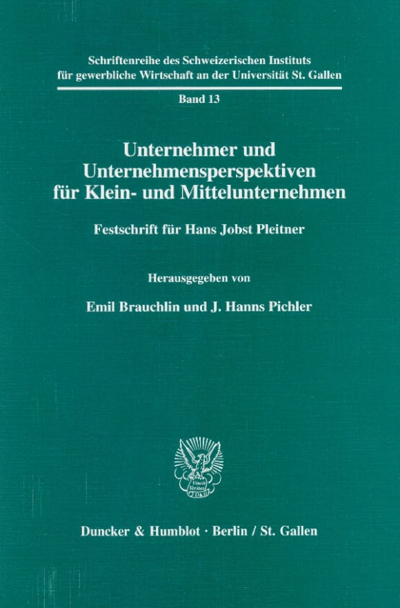 Cover Unternehmer und Unternehmensperspektiven für Klein- und Mittelunternehmen