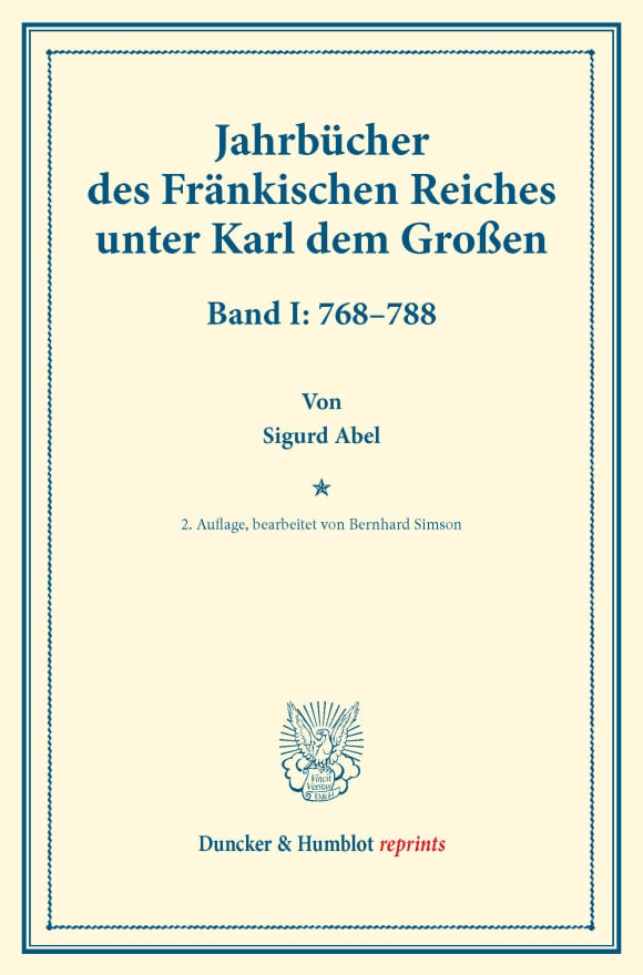 Cover Jahrbücher des Fränkischen Reiches unter Karl dem Großen