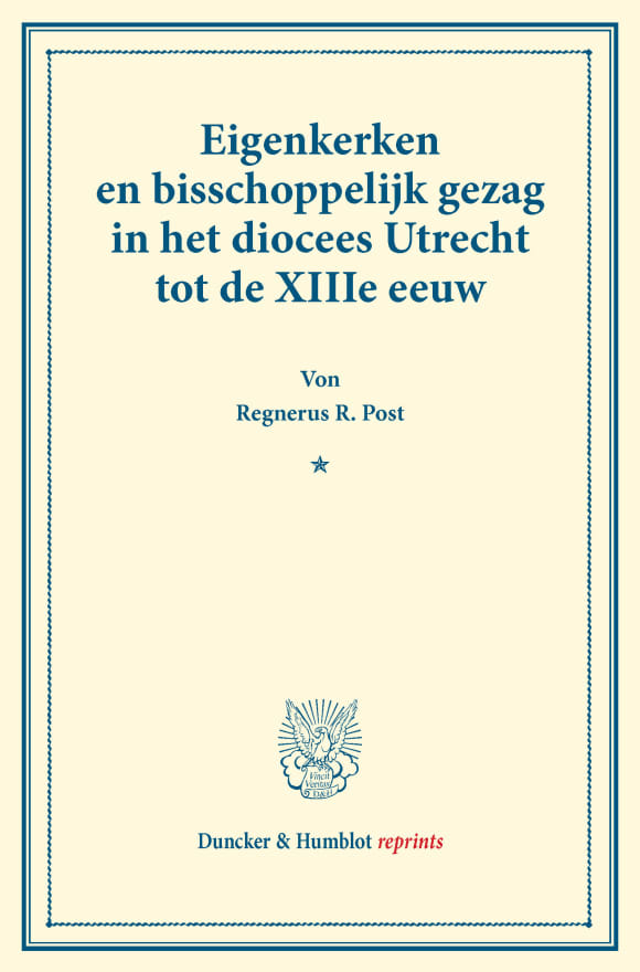 Cover Eigenkerken en bisschoppelijk gezag in het diocees Utrecht tot de XIIIe eeuw