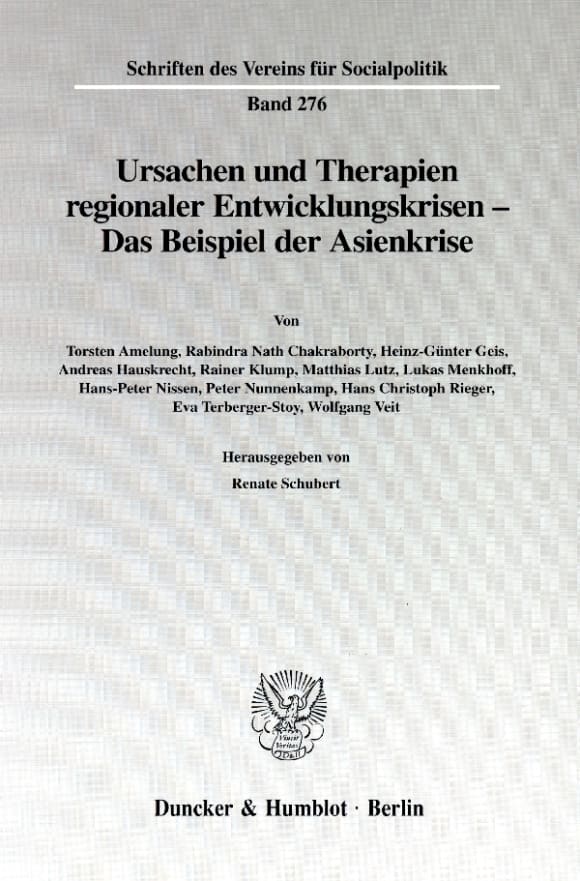 Cover Ursachen und Therapien regionaler Entwicklungskrisen -