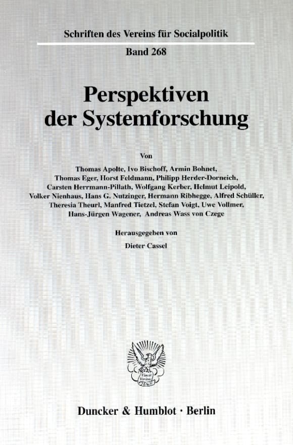 Cover Perspektiven der Systemforschung