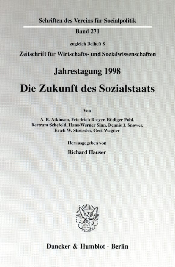 Cover Die Zukunft des Sozialstaats