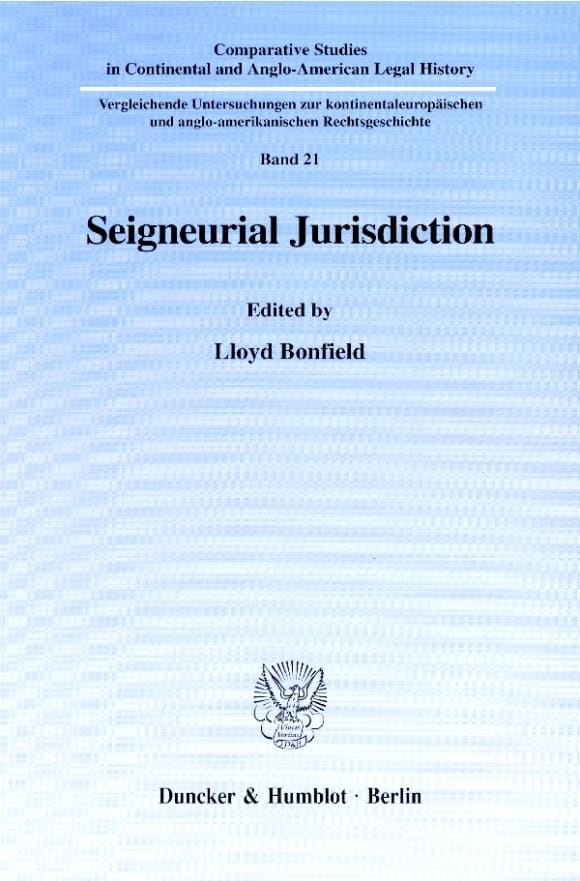 Cover Seigneurial Jurisdiction