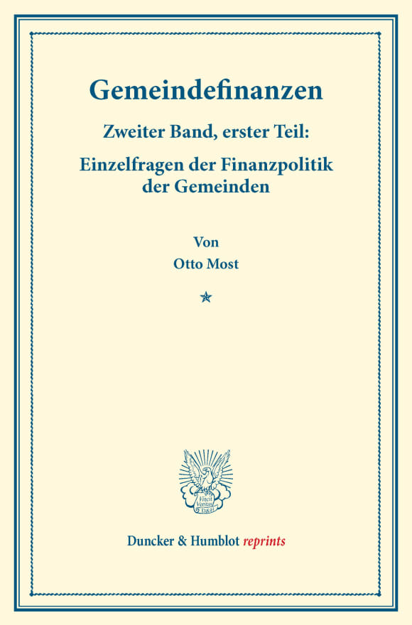 Cover Gemeindefinanzen