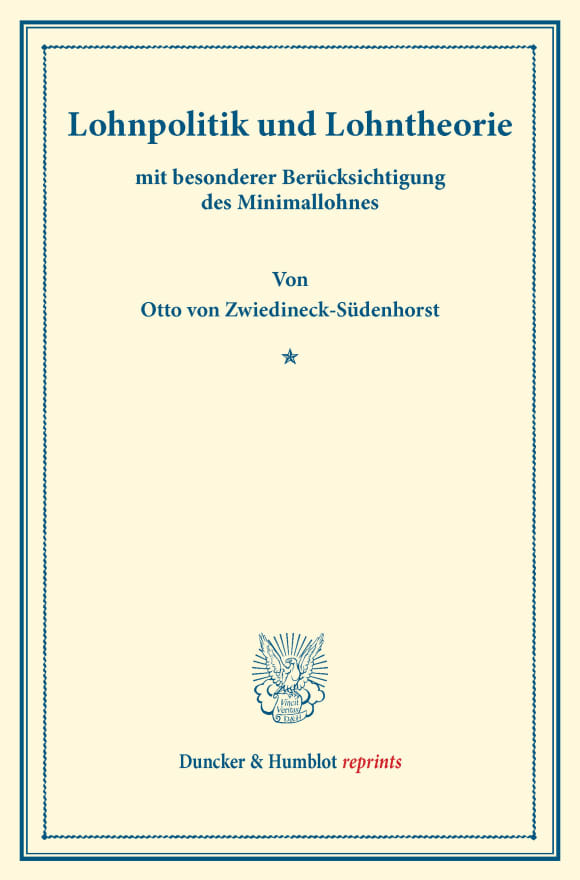 Cover Lohnpolitik und Lohntheorie