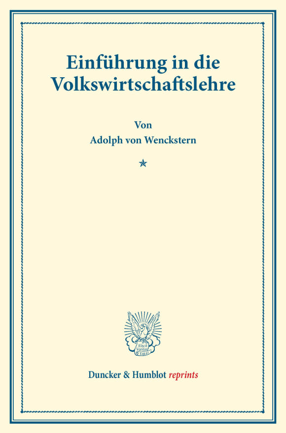 Cover Einführung in die Volkswirtschaftslehre