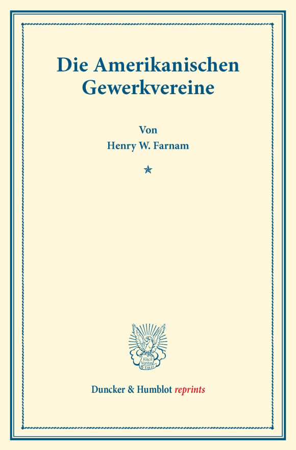 Cover Die Amerikanischen Gewerkvereine