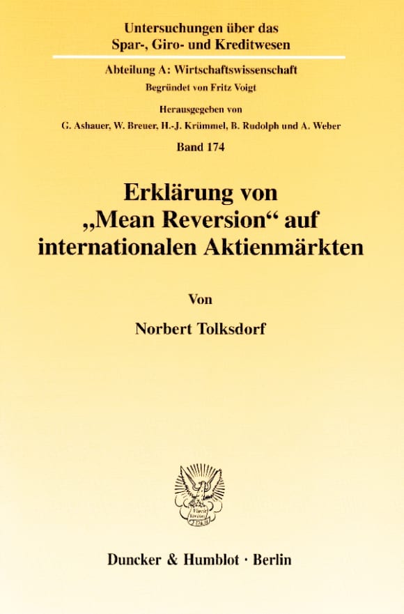 Cover Erklärung von »Mean Reversion« auf internationalen Aktienmärkten