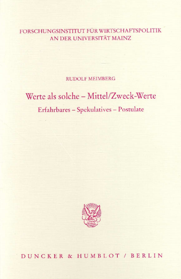 Cover Werte als solche - Mittel/Zweck-Werte