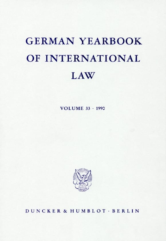 Cover German Yearbook of International Law / Jahrbuch für Internationales Recht