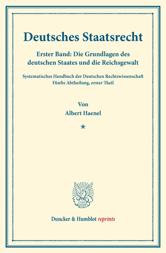 Cover Deutsches Staatsrecht