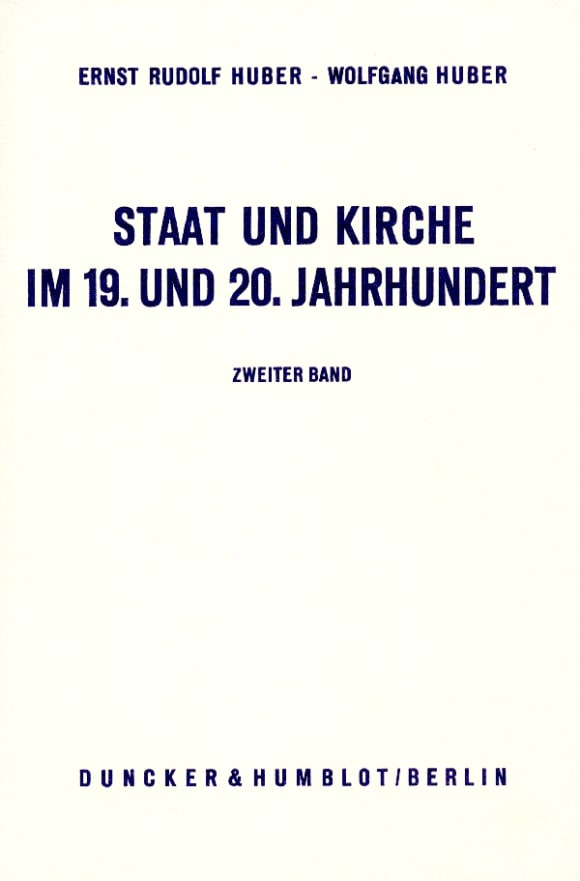 Cover Staat und Kirche im 19. und 20. Jahrhundert