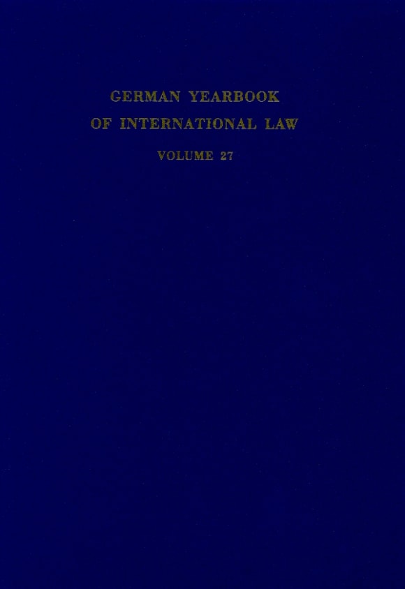 Cover German Yearbook of International Law / Jahrbuch für Internationales Recht