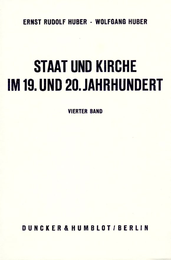 Cover Staat und Kirche im 19. und 20. Jahrhundert