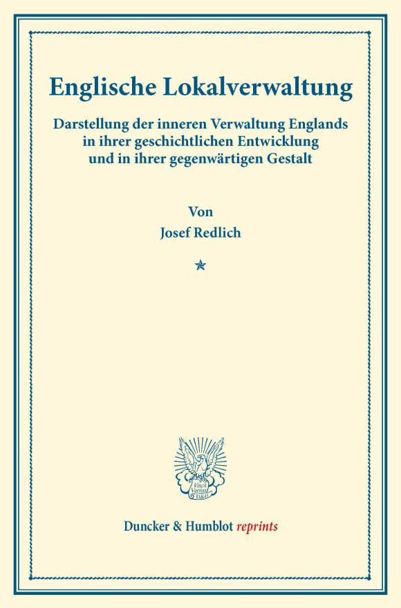 Cover Englische Lokalverwaltung