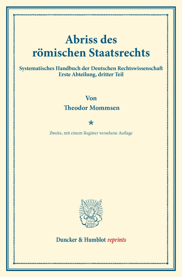 Cover Abriss des römischen Staatsrechts