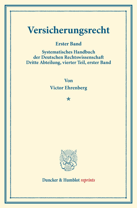 Cover Versicherungsrecht