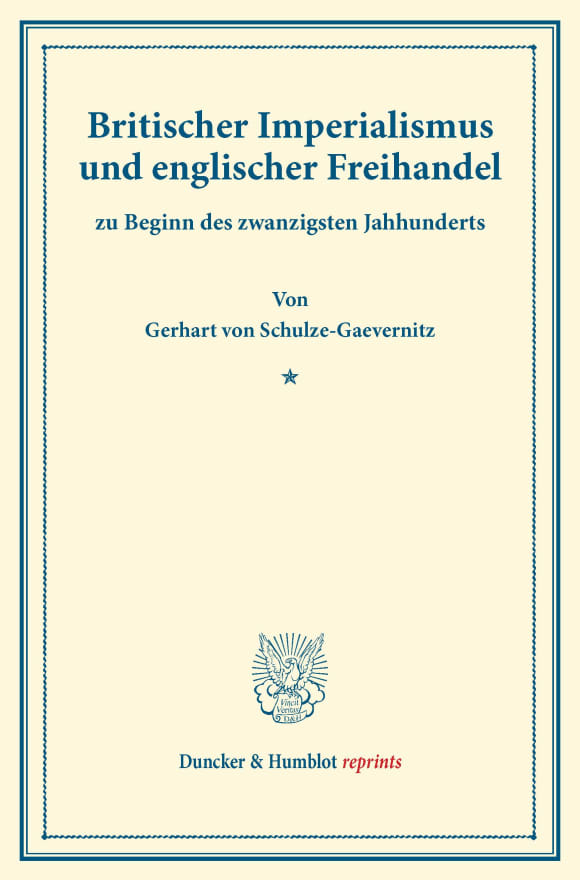 Cover Britischer Imperialismus und englischer Freihandel