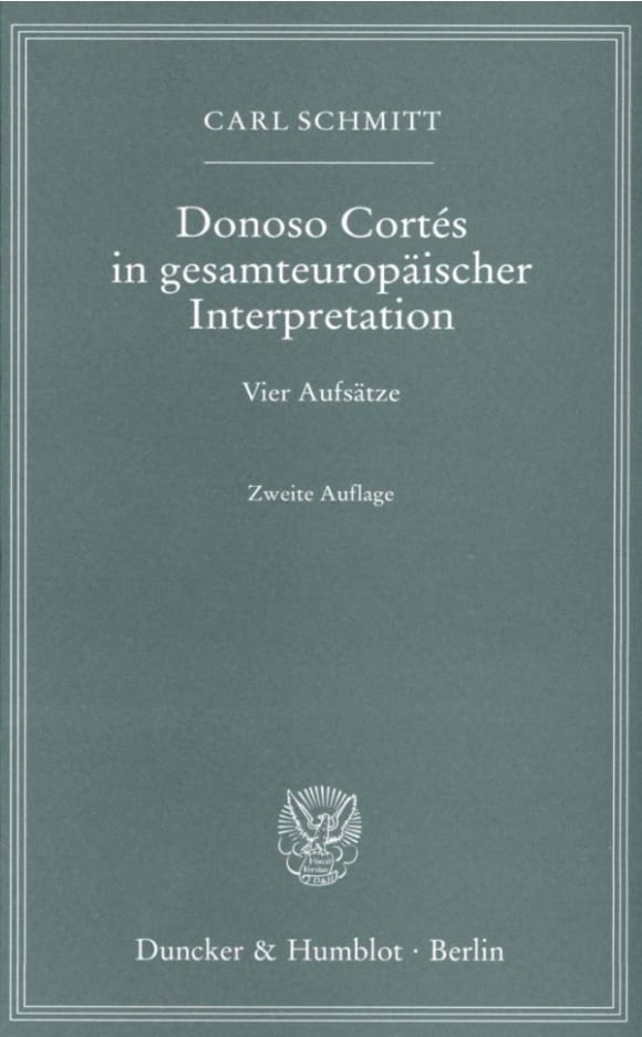 Cover Donoso Cortés in gesamteuropäischer Interpretation