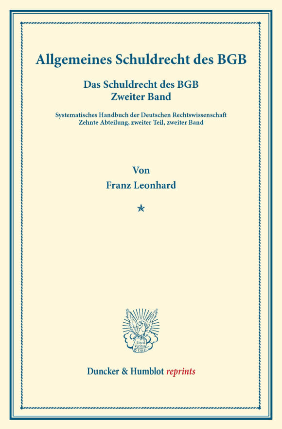 Cover Besonderes Schuldrecht des BGB