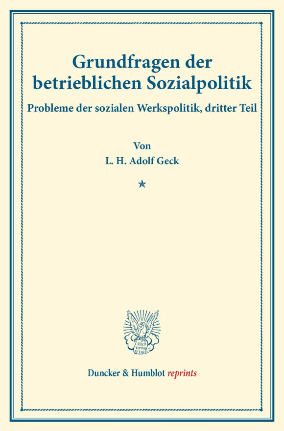 Cover Grundfragen der betrieblichen Sozialpolitik