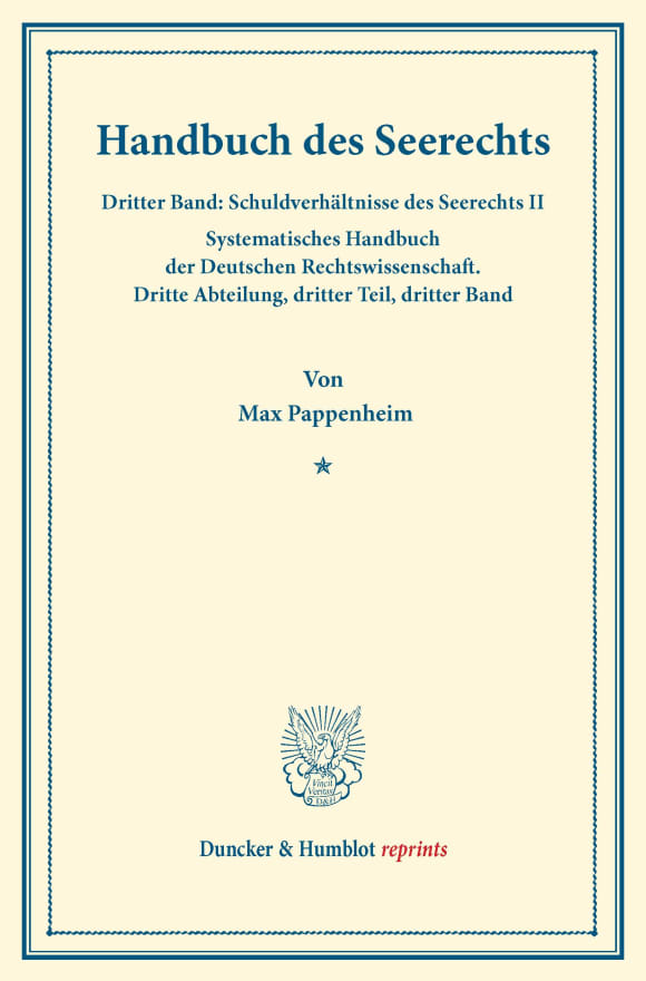 Cover Handbuch des Seerechts