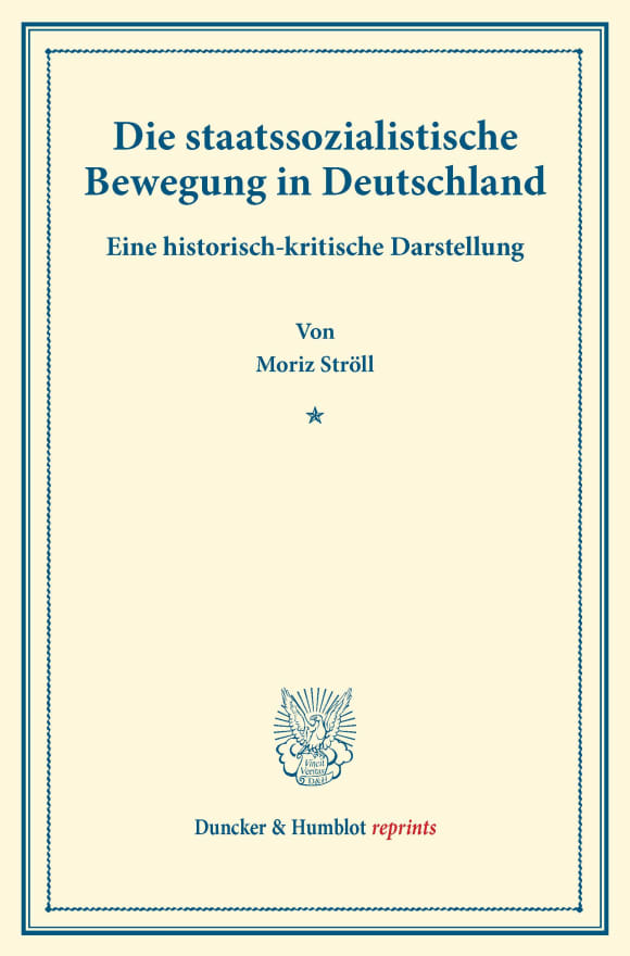 Cover Die staatssozialistische Bewegung in Deutschland