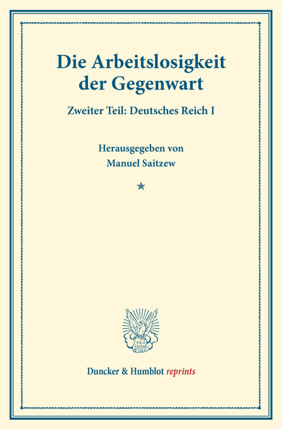 Cover Die Arbeitslosigkeit der Gegenwart