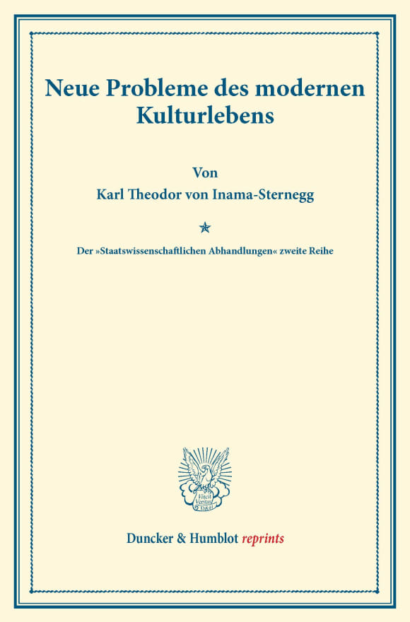 Cover Neue Probleme des modernen Kulturlebens