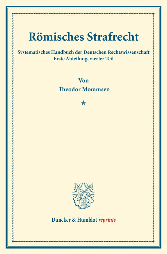 Cover Römisches Strafrecht