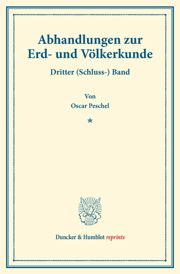 Cover Abhandlungen zur Erd- und Völkerkunde