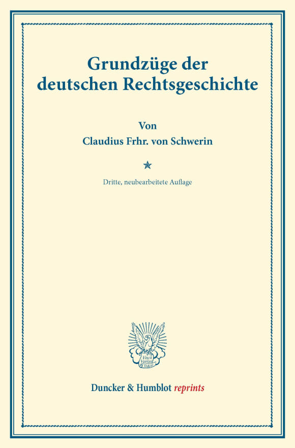 Cover Grundzüge der deutschen Rechtsgeschichte