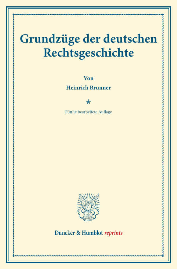 Cover Grundzüge der deutschen Rechtsgeschichte