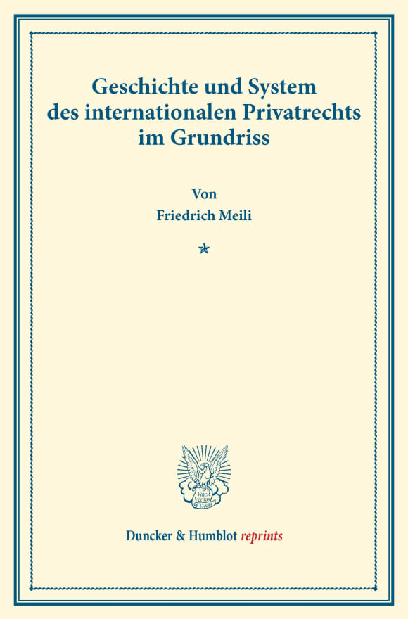 Cover Geschichte und System des internationalen Privatrechts im Grundriss