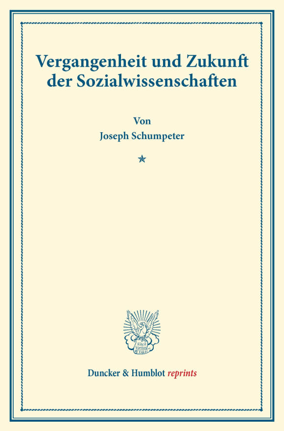 Cover Vergangenheit und Zukunft der Sozialwissenschaften