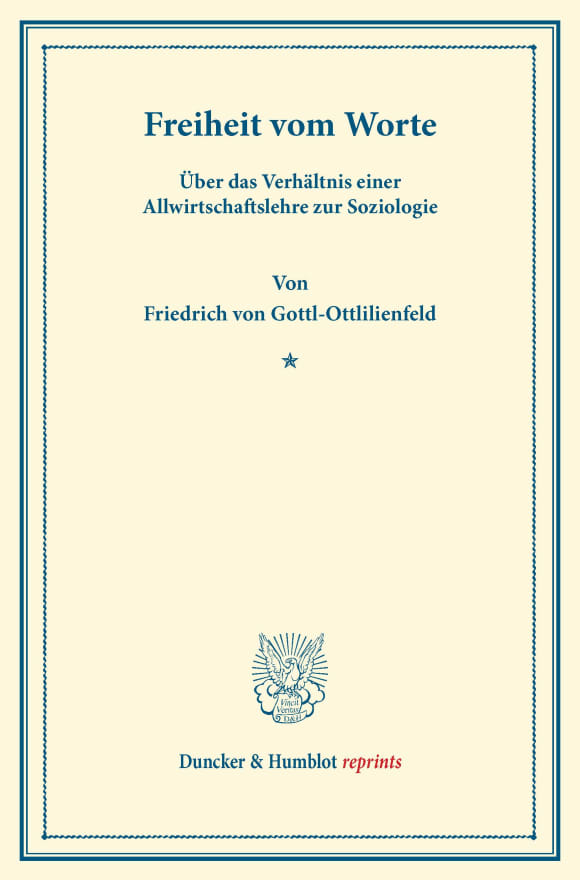 Cover Freiheit vom Worte