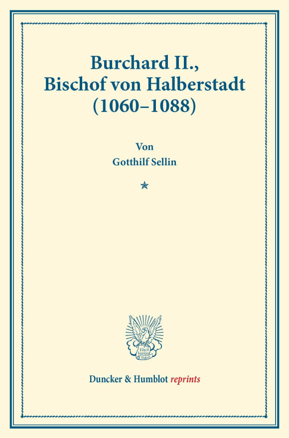 Cover Burchard II., Bischof von Halberstadt (1060–1088)