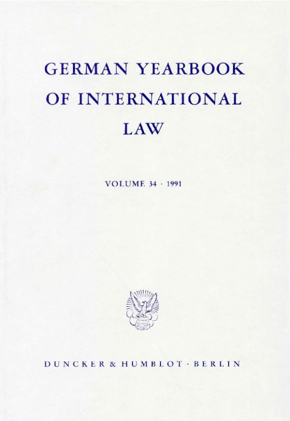 Cover German Yearbook of International Law / Jahrbuch für Internationales Recht