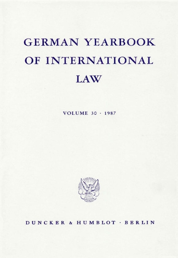 Cover German Yearbook of International Law / Jahrbuch für Internationales Recht