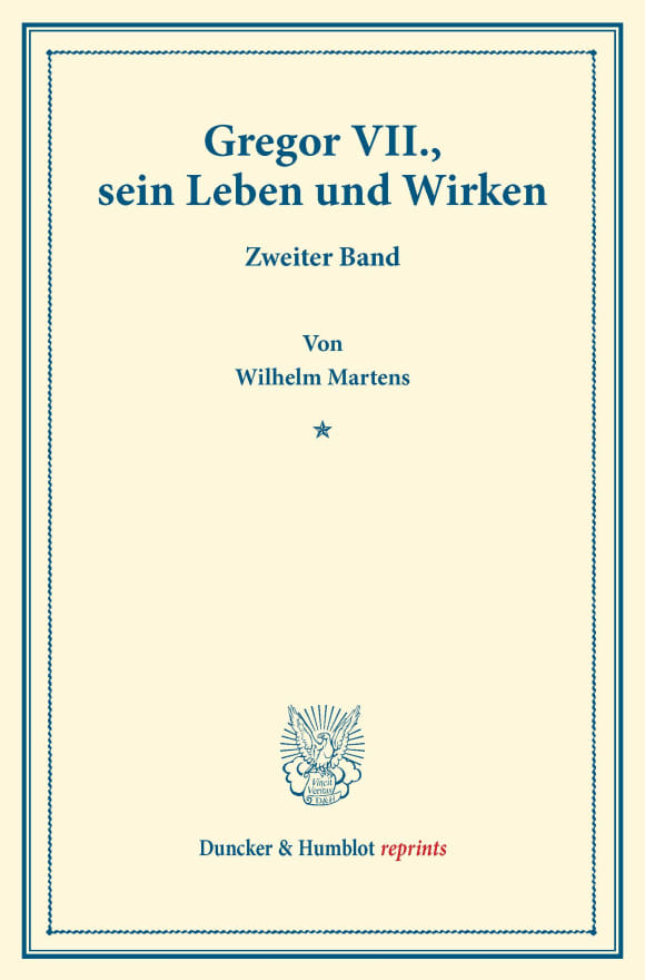 Cover Gregor VII., sein Leben und Wirken