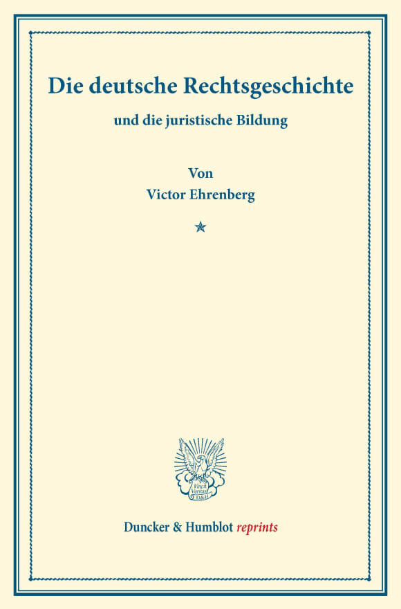 Cover Die deutsche Rechtsgeschichte