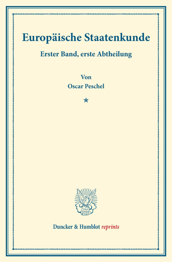 Cover Europäische Staatenkunde