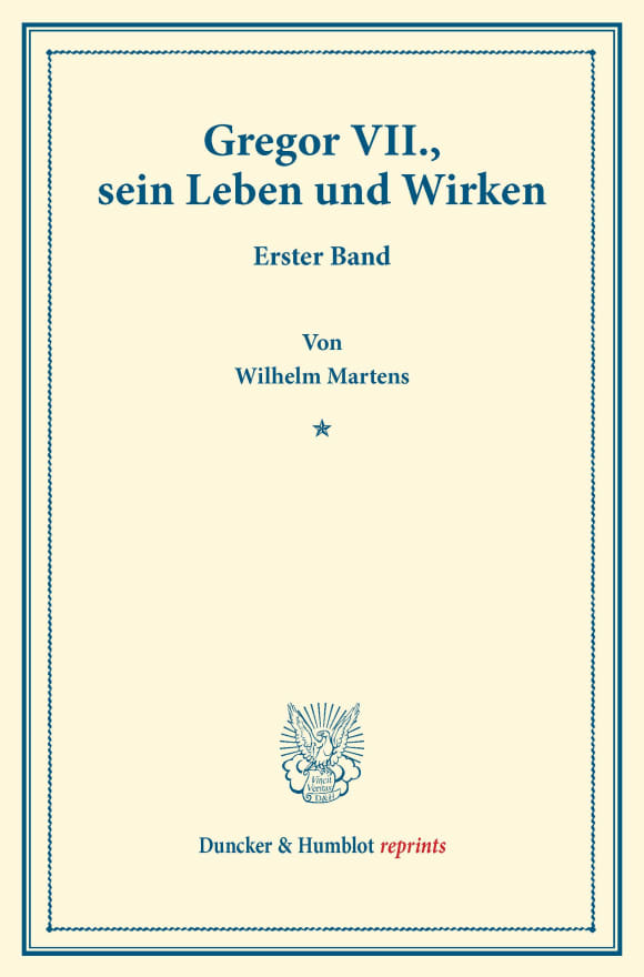 Cover Gregor VII., sein Leben und Wirken