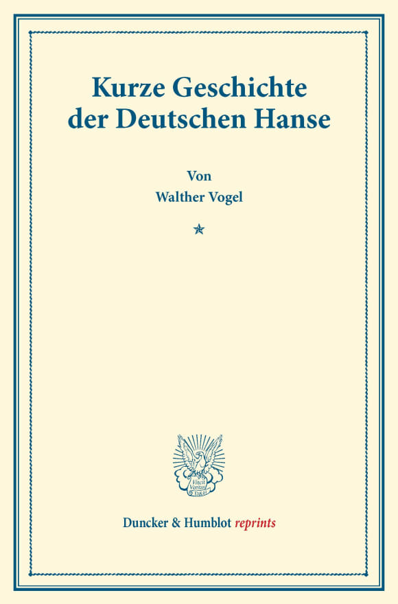 Cover Kurze Geschichte der Deutschen Hanse