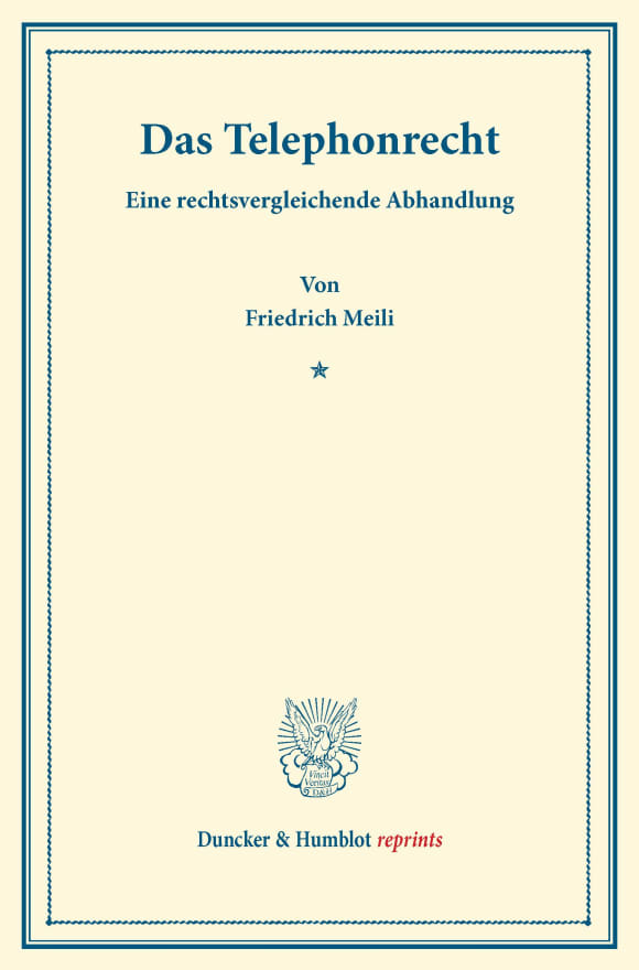 Cover Das Telephonrecht