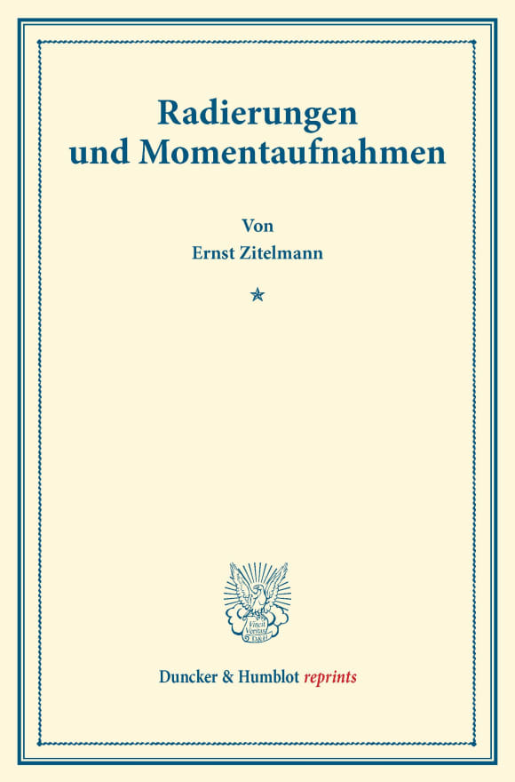 Cover Radierungen und Momentaufnahmen