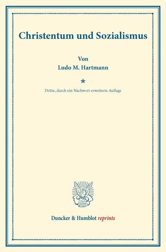 Cover Christentum und Sozialismus