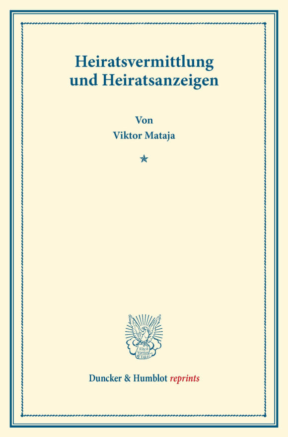 Cover Heiratsvermittlung und Heiratsanzeigen