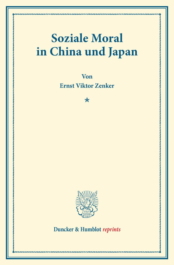 Cover Soziale Moral in China und Japan