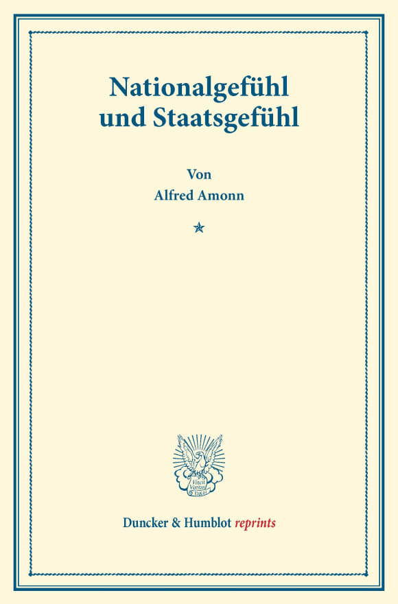 Cover Nationalgefühl und Staatsgefühl